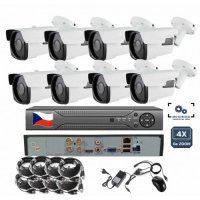 8CH 8MPx AHD kamerový set - 4K CCTV - DVR s LAN a 4x dome+bullet, mot. ZOOM, CZ menu, P2P, HDMI, IVA, H265+ 8CH 8MPx AHD kamerový set - 4K CCTV - DVR s LAN a 4x dome+bullet, mot. ZOOM, CZ menu, P2P, HDMI, IVA, H265+