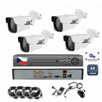 8CH 8MPx AHD kamerový set - 4K CCTV - DVR s LAN a 4x dome+bullet, mot. ZOOM, CZ menu, P2P, HDMI, IVA, H265+ 8CH 8MPx AHD kamerový set - 4K CCTV - DVR s LAN a 4x dome+bullet, mot. ZOOM, CZ menu, P2P, HDMI, IVA, H265+