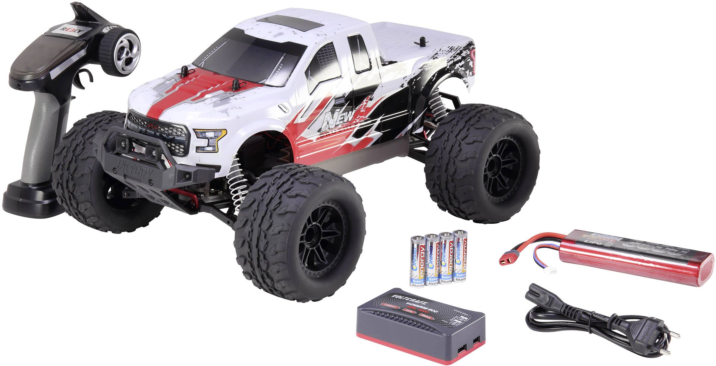 Reely NEW1 st idavy Brushless 1 10 RC model auta elektricky monster truck 4WD 4x4 100 RtR 2 4 GHz v akumulator nabije ky a baterie ovlada e P hy.cz