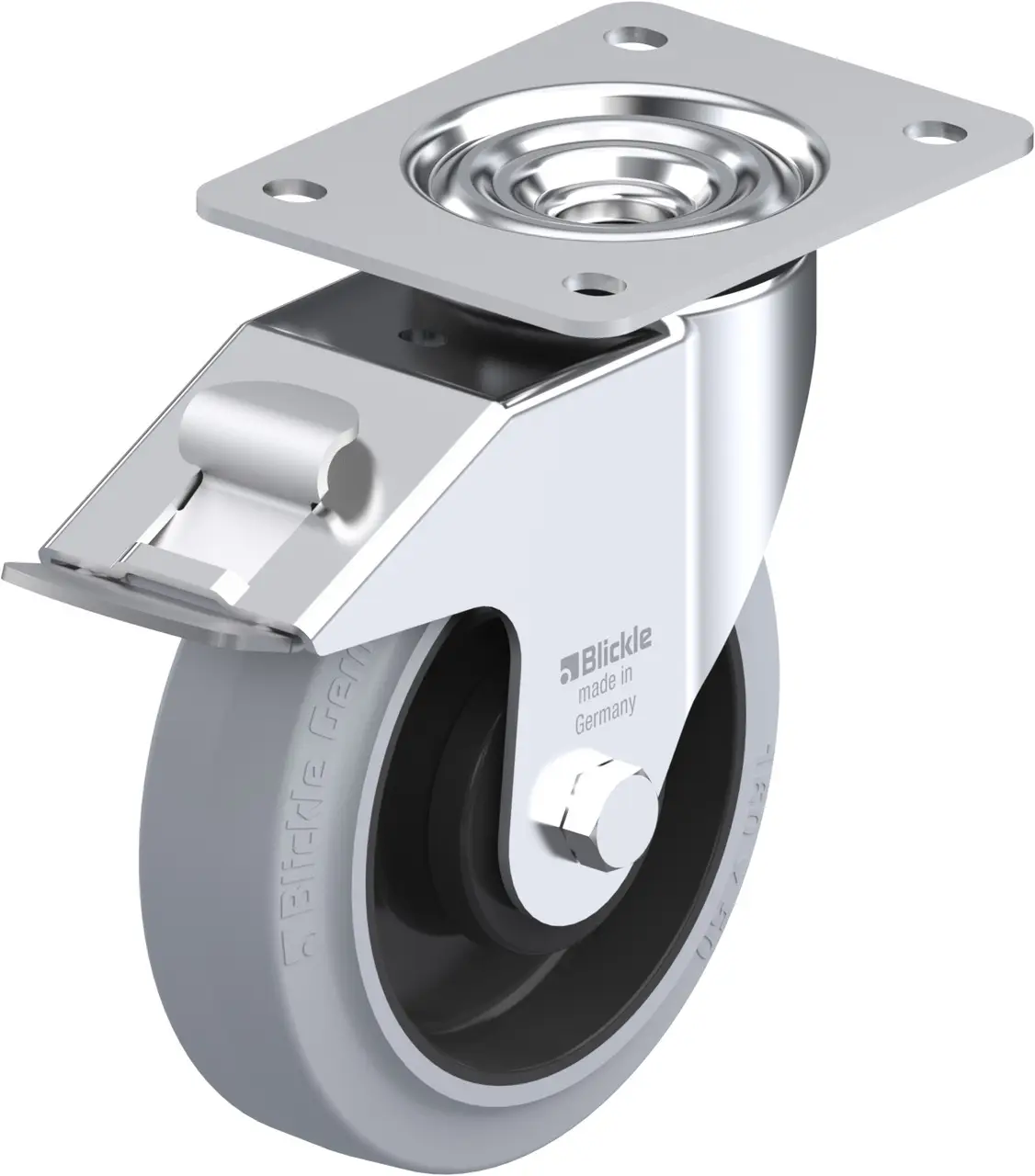 Blickle 395731 LE-POEV 160KA-FI-SG Otočné kolečko s brzdou Ø kola: 160 mm nosnost (max.): 300 kg 1 ks Blickle 395731 LE-POEV 160KA-FI-SG Otočné kolečko s brzdou Ø kola: 160 mm nosnost (max.): 300 kg 1 ks