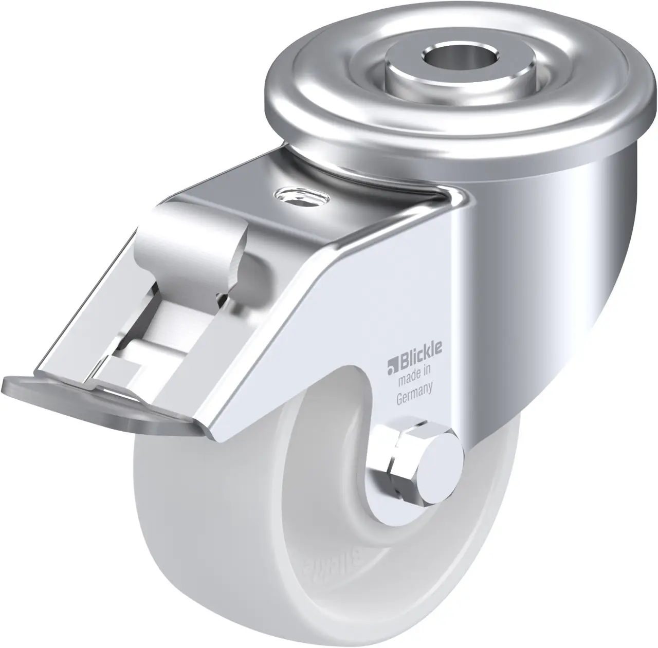 Blickle 580076 LER-PO 75R-FI Otočné kolečko s brzdou Ø kola: 75 mm nosnost (max.): 150 kg 1 ks Blickle 580076 LER-PO 75R-FI Otočné kolečko s brzdou Ø kola: 75 mm nosnost (max.): 150 kg 1 ks