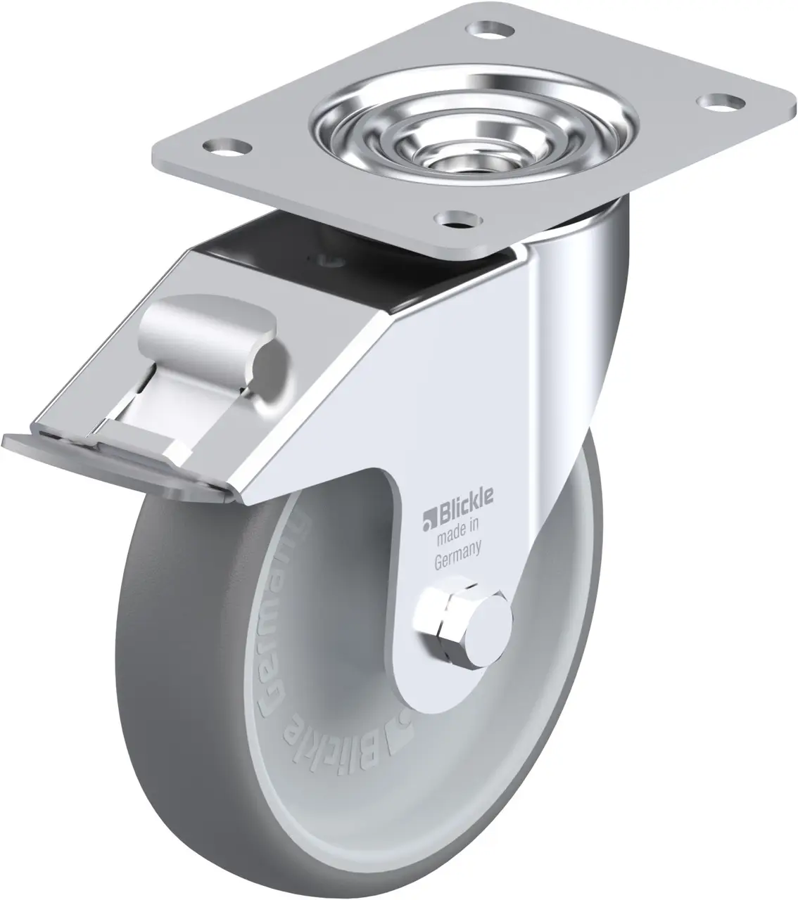 Blickle 757039 LE-TPA 160G-FI Otočné kolečko s brzdou Ø kola: 160 mm nosnost (max.): 200 kg 1 ks Blickle 757039 LE-TPA 160G-FI Otočné kolečko s brzdou Ø kola: 160 mm nosnost (max.): 200 kg 1 ks