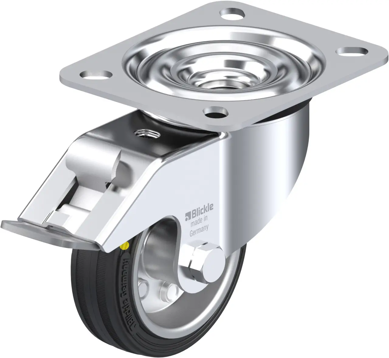 Blickle 611830 LE-VE 80R-FI-EL Otočné kolečko s brzdou Ø kola: 80 mm nosnost (max.): 50 kg 1 ks Blickle 611830 LE-VE 80R-FI-EL Otočné kolečko s brzdou Ø kola: 80 mm nosnost (max.): 50 kg 1 ks