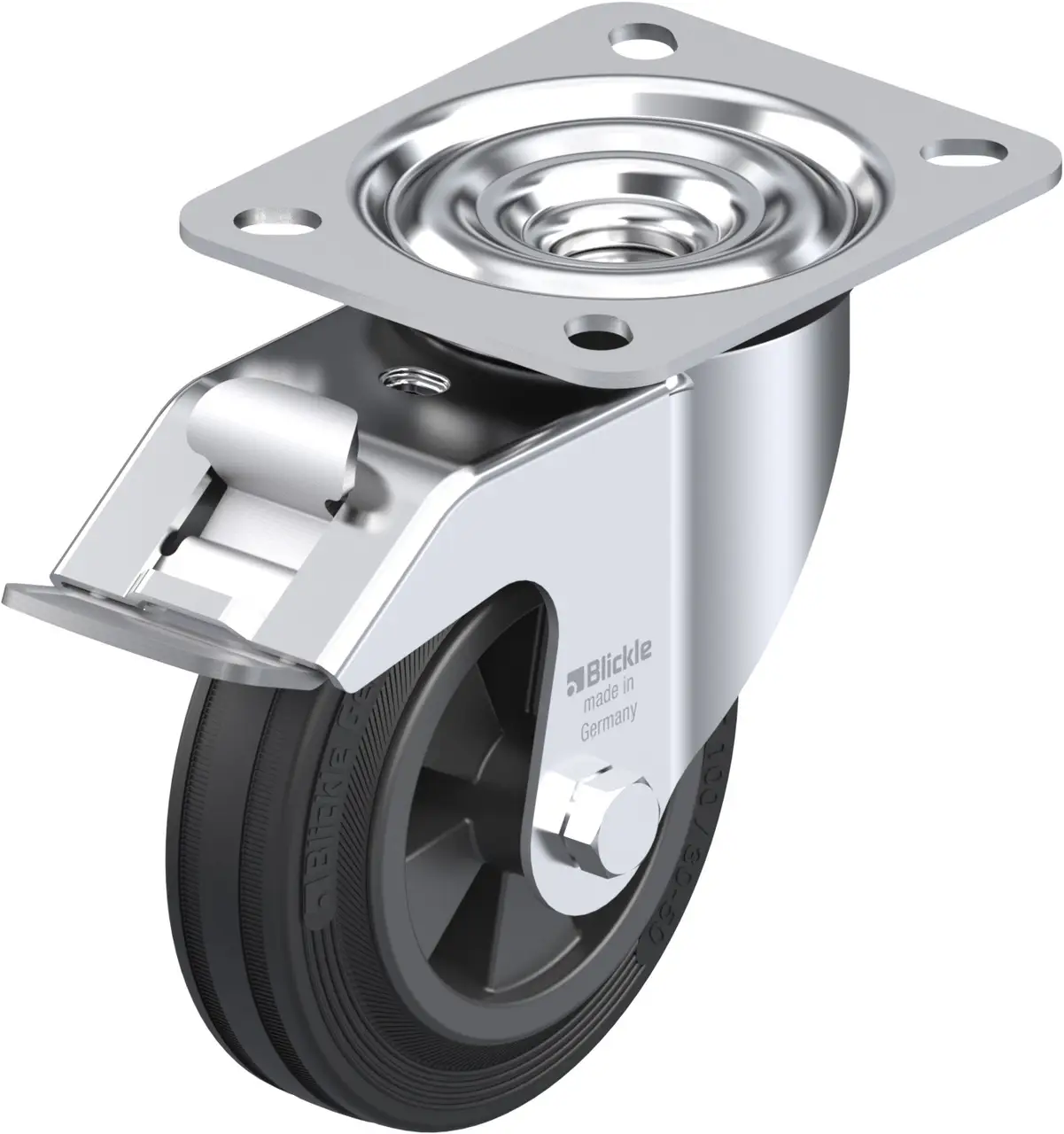 Blickle 287482 LE-VPP 100G-FI Otočné kolečko s brzdou Ø kola: 100 mm nosnost (max.): 70 kg 1 ks Blickle 287482 LE-VPP 100G-FI Otočné kolečko s brzdou Ø kola: 100 mm nosnost (max.): 70 kg 1 ks