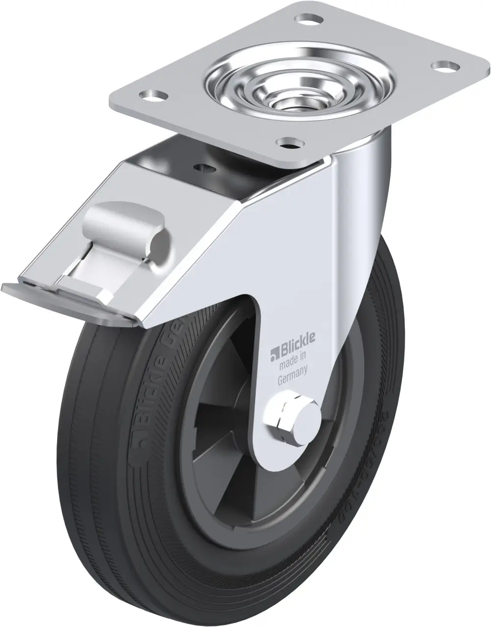 Blickle 394114 LE-VPP 200R-FI Otočné kolečko s brzdou Ø kola: 200 mm nosnost (max.): 205 kg 1 ks Blickle 394114 LE-VPP 200R-FI Otočné kolečko s brzdou Ø kola: 200 mm nosnost (max.): 205 kg 1 ks