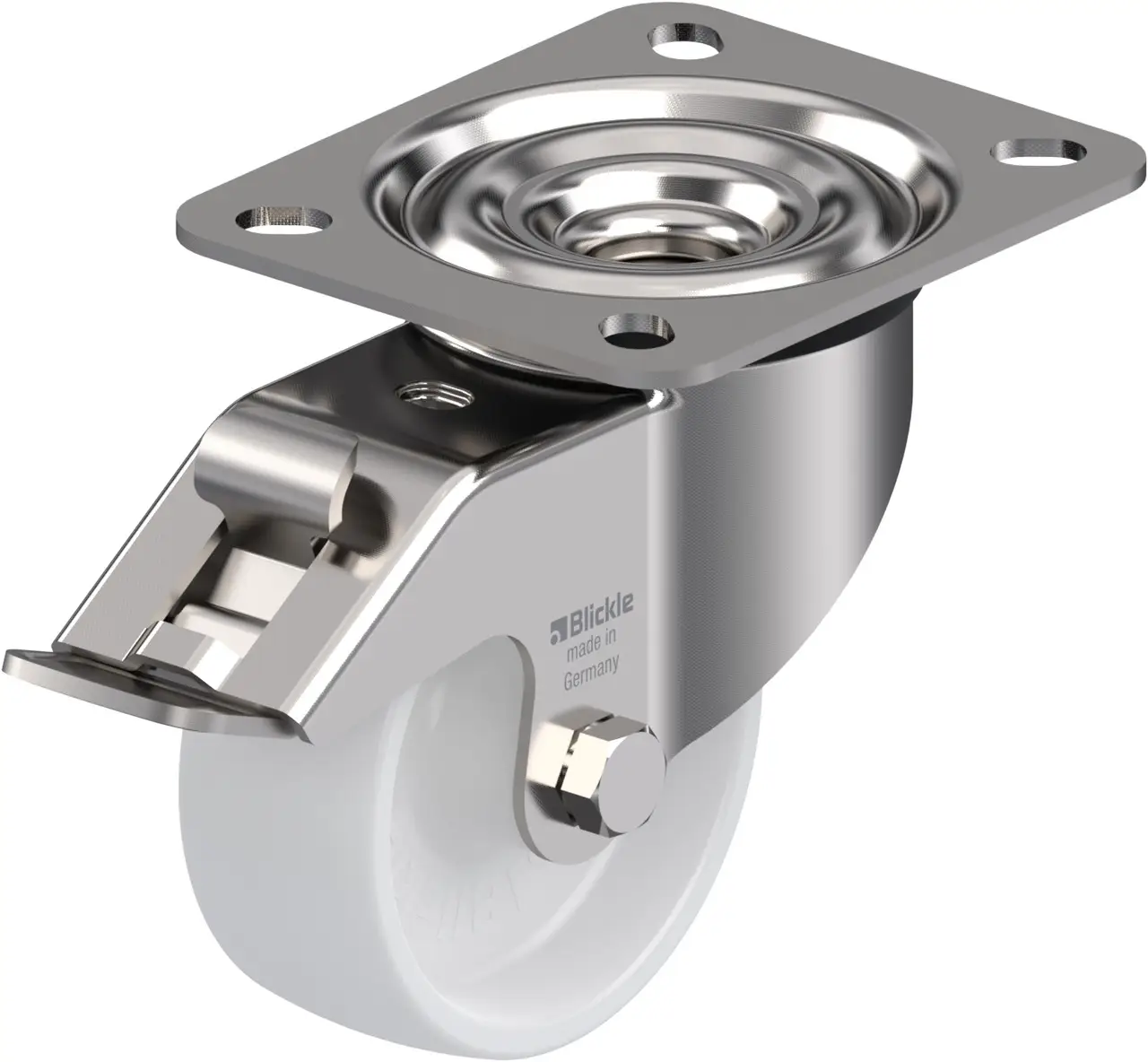 Blickle 500165 LEX-PO 80G-FI Otočné kolečko s brzdou Ø kola: 80 mm nosnost (max.): 150 kg 1 ks Blickle 500165 LEX-PO 80G-FI Otočné kolečko s brzdou Ø kola: 80 mm nosnost (max.): 150 kg 1 ks
