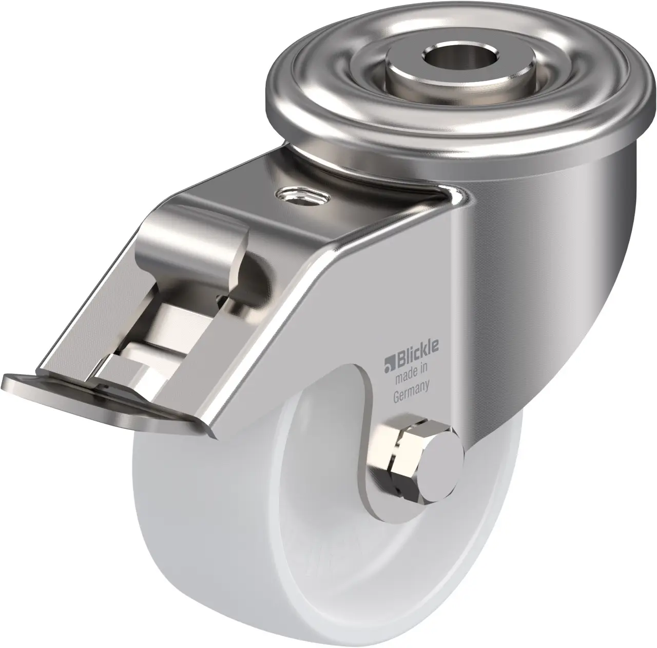 Blickle 497875 LEXR-PO 75G-FI Otočné kolečko s brzdou Ø kola: 75 mm nosnost (max.): 150 kg 1 ks