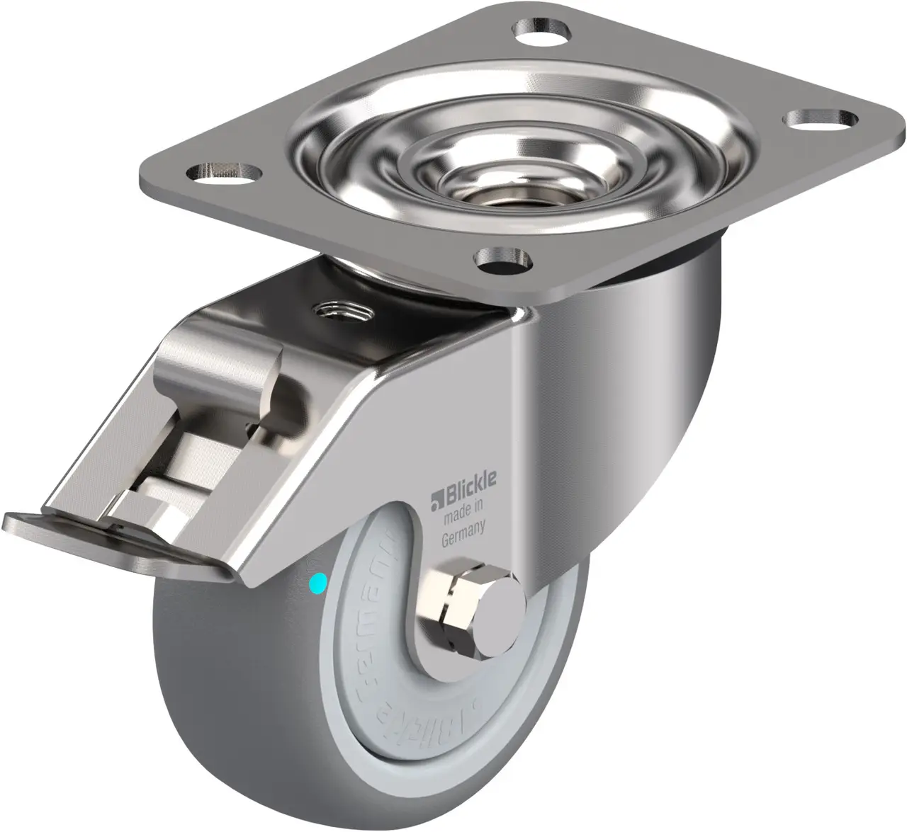 Blickle 760861 LEX-TPA 80KFD-FI Otočné kolečko s brzdou Ø kola: 80 mm nosnost (max.): 100 kg 1 ks