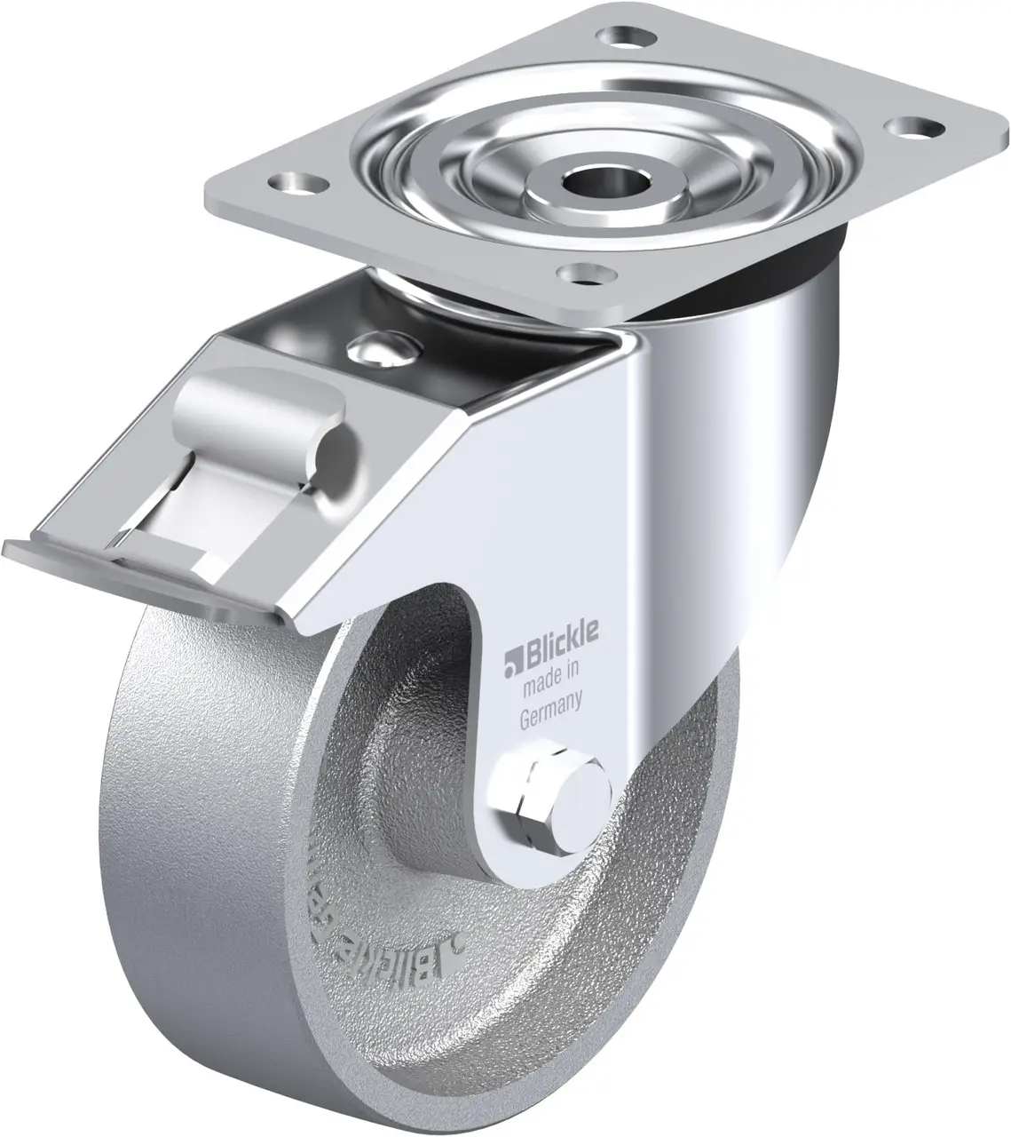 Blickle 80275 L-G 150G-FI Otočné kolečko s brzdou Ø kola: 150 mm nosnost (max.): 400 kg 1 ks Blickle 80275 L-G 150G-FI Otočné kolečko s brzdou Ø kola: 150 mm nosnost (max.): 400 kg 1 ks