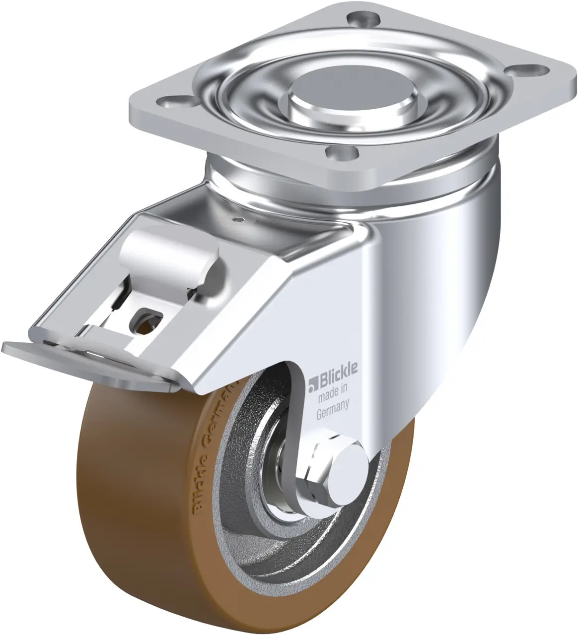 Blickle 742225 LH-GB 100K-1-FI Otočné kolečko s brzdou Ø kola: 100 mm nosnost (max.): 450 kg 1 ks Blickle 742225 LH-GB 100K-1-FI Otočné kolečko s brzdou Ø kola: 100 mm nosnost (max.): 450 kg 1 ks
