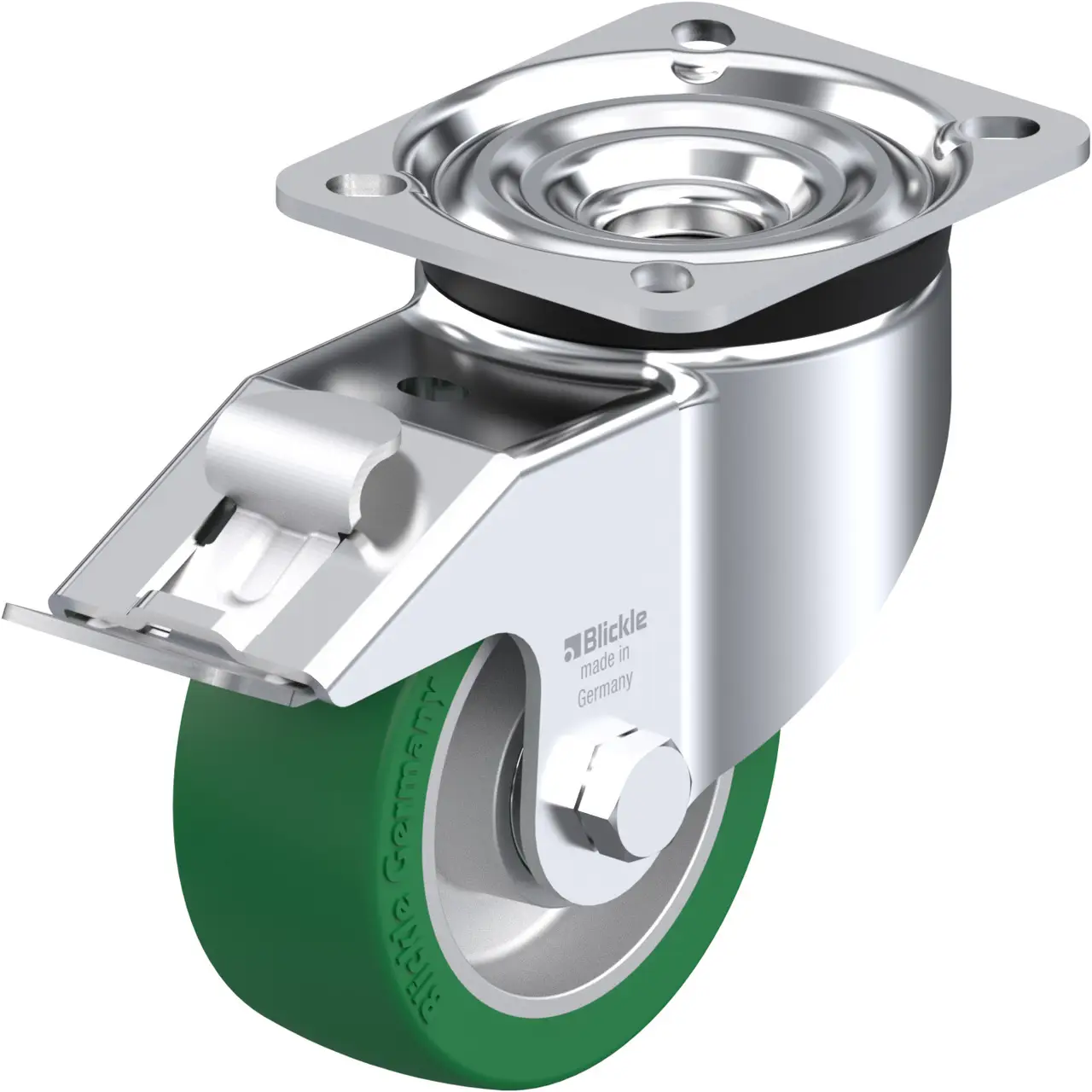 Blickle 607317 LK-ALST 100K-1-FI Otočné kolečko s brzdou Ø kola: 100 mm nosnost (max.): 320 kg 1 ks Blickle 607317 LK-ALST 100K-1-FI Otočné kolečko s brzdou Ø kola: 100 mm nosnost (max.): 320 kg 1 ks