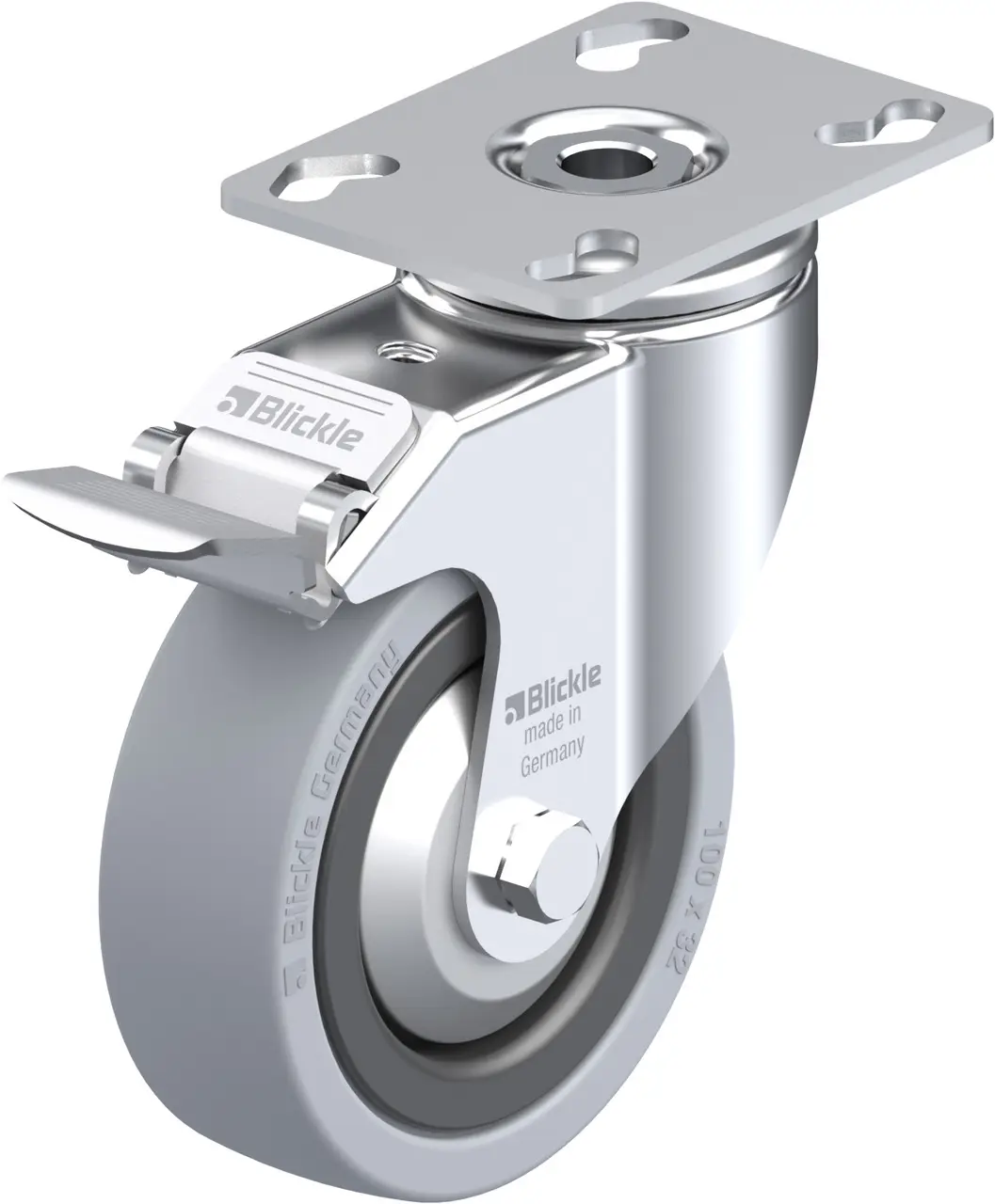 Blickle 224121 LKPA-VPA 101K-FI-FA Otočné kolečko s brzdou Ø kola: 100 mm nosnost (max.): 110 kg 1 ks Blickle 224121 LKPA-VPA 101K-FI-FA Otočné kolečko s brzdou Ø kola: 100 mm nosnost (max.): 110 kg 1 ks