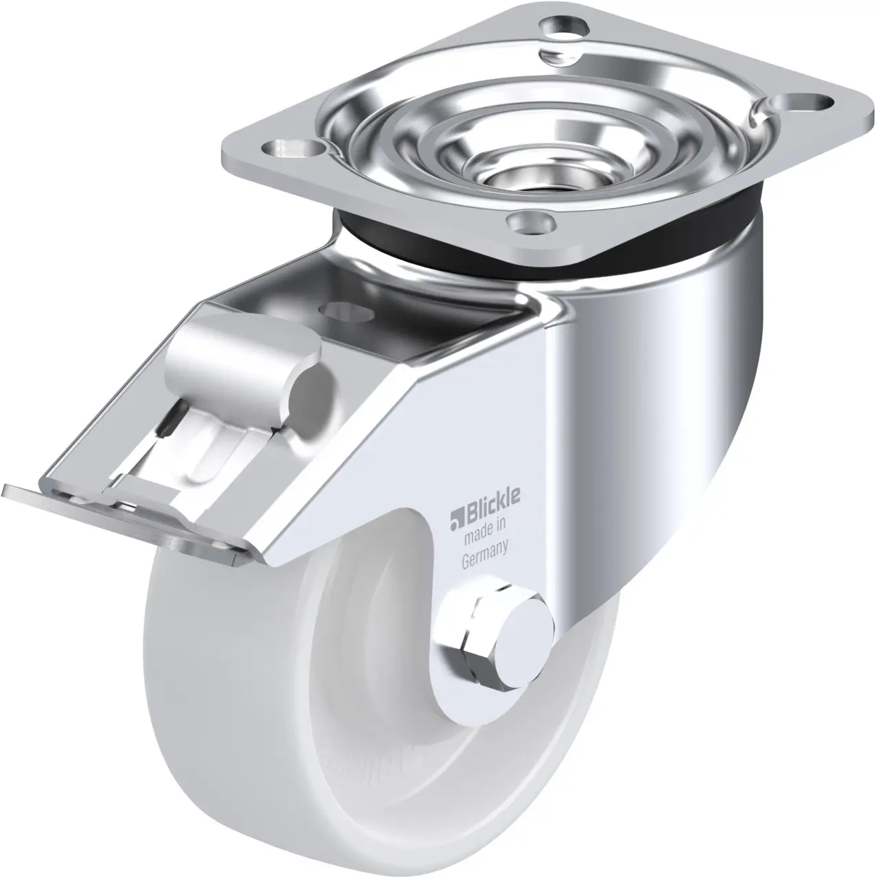 Blickle 604165 LK-PO 100KA-1-FI Otočné kolečko s brzdou Ø kola: 100 mm nosnost (max.): 280 kg 1 ks Blickle 604165 LK-PO 100KA-1-FI Otočné kolečko s brzdou Ø kola: 100 mm nosnost (max.): 280 kg 1 ks