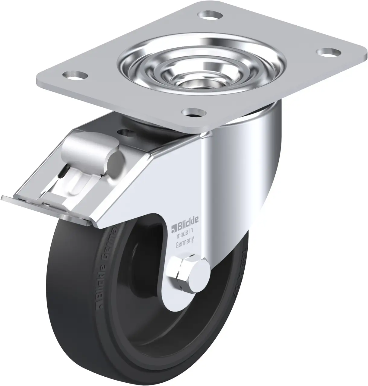 Blickle 584995 LK-POEV 125R-3-FI Otočné kolečko s brzdou Ø kola: 125 mm nosnost (max.): 250 kg 1 ks Blickle 584995 LK-POEV 125R-3-FI Otočné kolečko s brzdou Ø kola: 125 mm nosnost (max.): 250 kg 1 ks