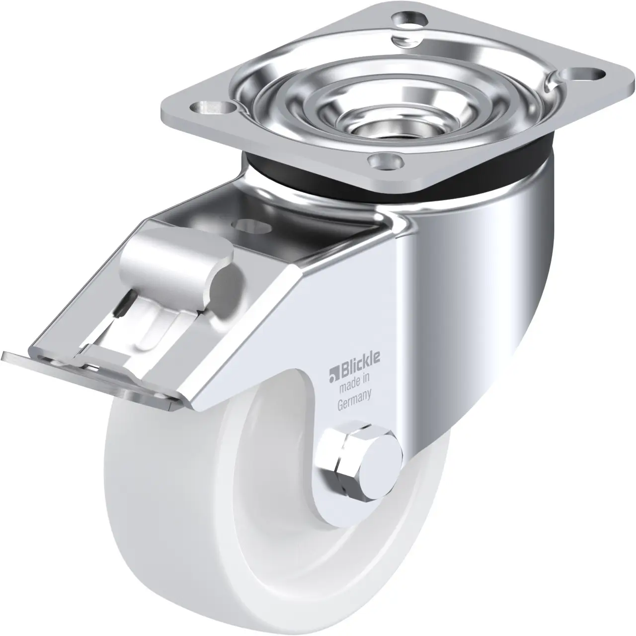 Blickle 610501 LK-SPO 100G-1-FI Otočné kolečko s brzdou Ø kola: 100 mm nosnost (max.): 350 kg 1 ks Blickle 610501 LK-SPO 100G-1-FI Otočné kolečko s brzdou Ø kola: 100 mm nosnost (max.): 350 kg 1 ks
