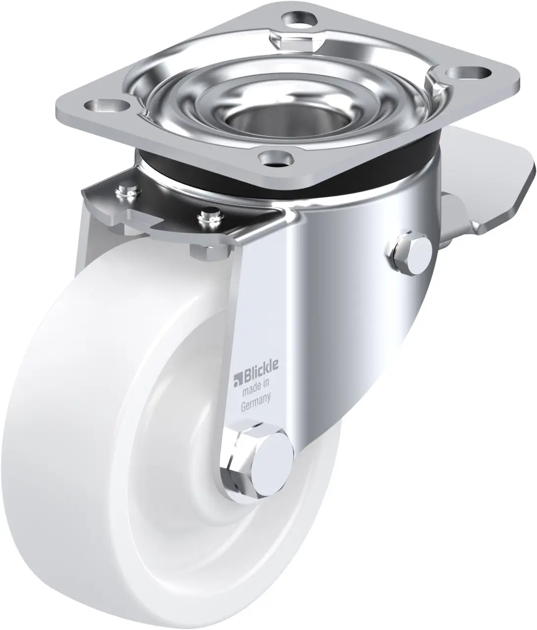 Blickle 270223 LK-SPO 100G-1-ST Otočné kolečko s brzdou Ø kola: 100 mm nosnost (max.): 350 kg 1 ks Blickle 270223 LK-SPO 100G-1-ST Otočné kolečko s brzdou Ø kola: 100 mm nosnost (max.): 350 kg 1 ks