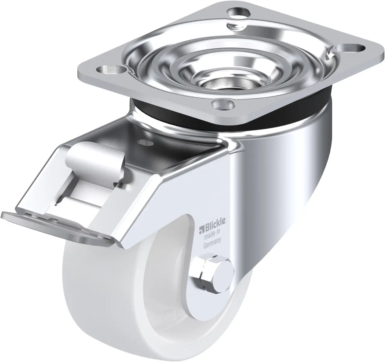 Blickle 754877 LK-SPO 80G-FI Otočné kolečko s brzdou Ø kola: 80 mm nosnost (max.): 350 kg 1 ks Blickle 754877 LK-SPO 80G-FI Otočné kolečko s brzdou Ø kola: 80 mm nosnost (max.): 350 kg 1 ks