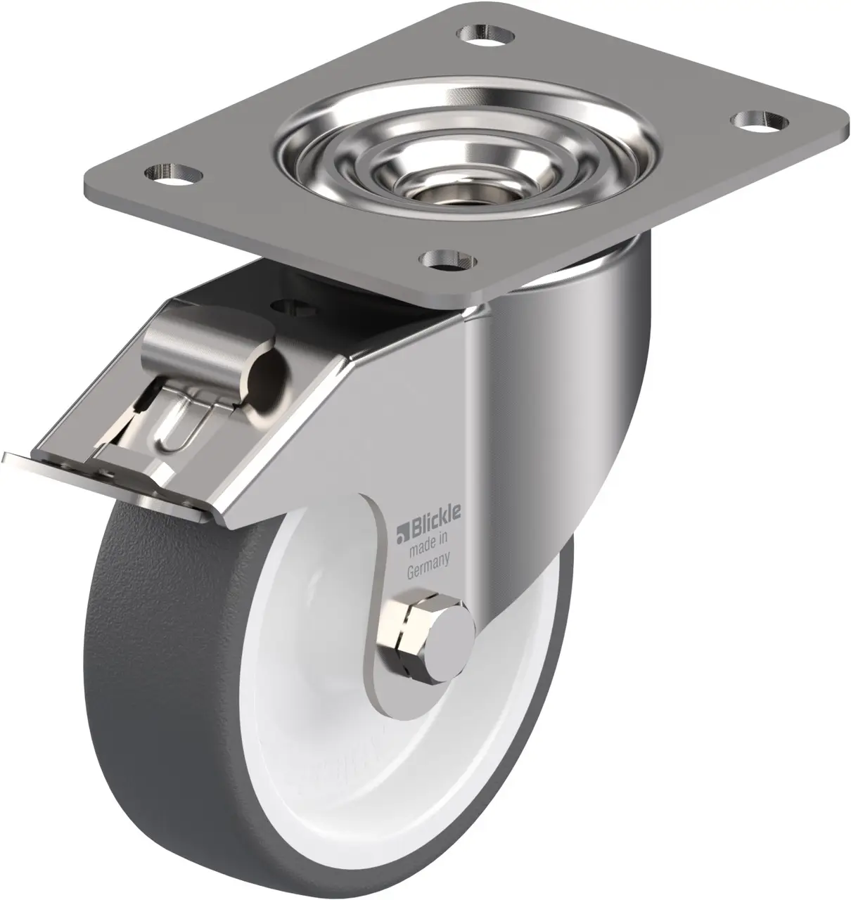 Blickle 754896 LKX-POTH 125G-3-FI Otočné kolečko s brzdou Ø kola: 125 mm nosnost (max.): 350 kg 1 ks