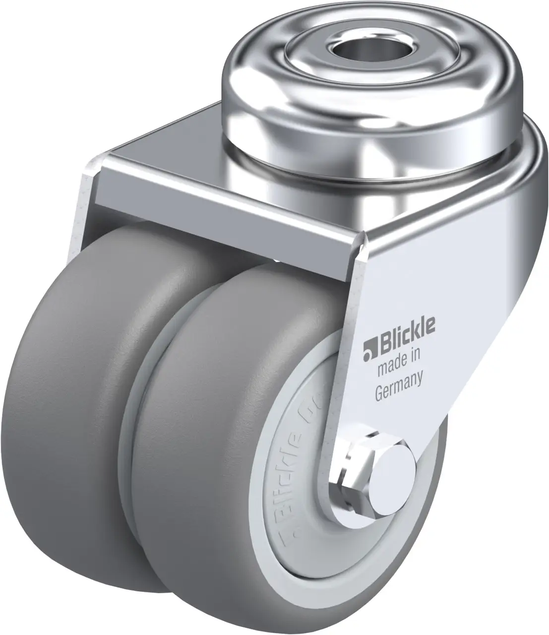 Blickle 574400 LMDA-TPA 50KF Dvojité otočné kolečko ve vidlici Ø kola: 50 mm nosnost (max.): 80 kg 1 ks