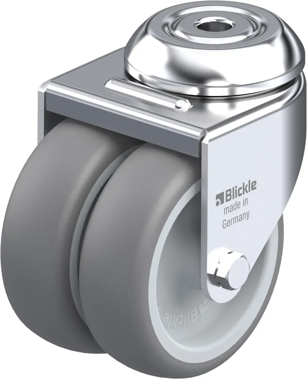 Blickle 343533 LMDA-TPA 75G Dvojité otočné kolečko ve vidlici Ø kola: 75 mm nosnost (max.): 100 kg 1 ks