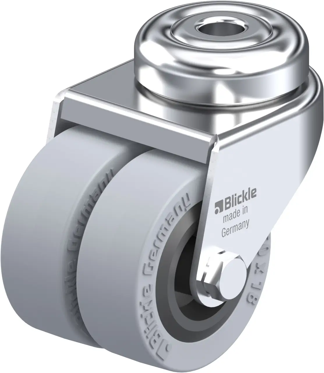 Blickle 105361 LMDA-VPA 50G Dvojité otočné kolečko ve vidlici Ø kola: 50 mm nosnost (max.): 80 kg 1 ks