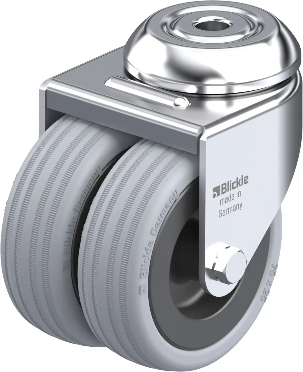Blickle 105387 LMDA-VPA 75G Dvojité otočné kolečko ve vidlici Ø kola: 75 mm nosnost (max.): 100 kg 1 ks Blickle 105387 LMDA-VPA 75G Dvojité otočné kolečko ve vidlici Ø kola: 75 mm nosnost (max.): 100 kg 1 ks