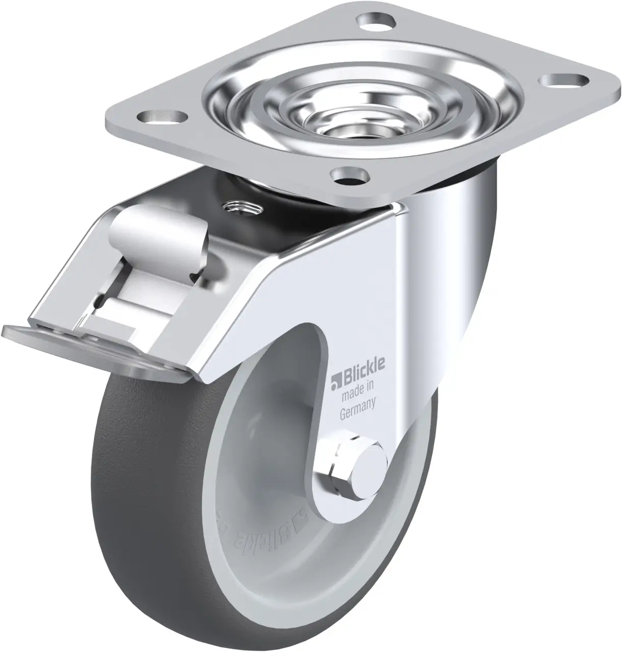 Blickle 760076 L-PATH 100G-FI Otočné kolečko s brzdou Ø kola: 100 mm nosnost (max.): 200 kg 1 ks Blickle 760076 L-PATH 100G-FI Otočné kolečko s brzdou Ø kola: 100 mm nosnost (max.): 200 kg 1 ks