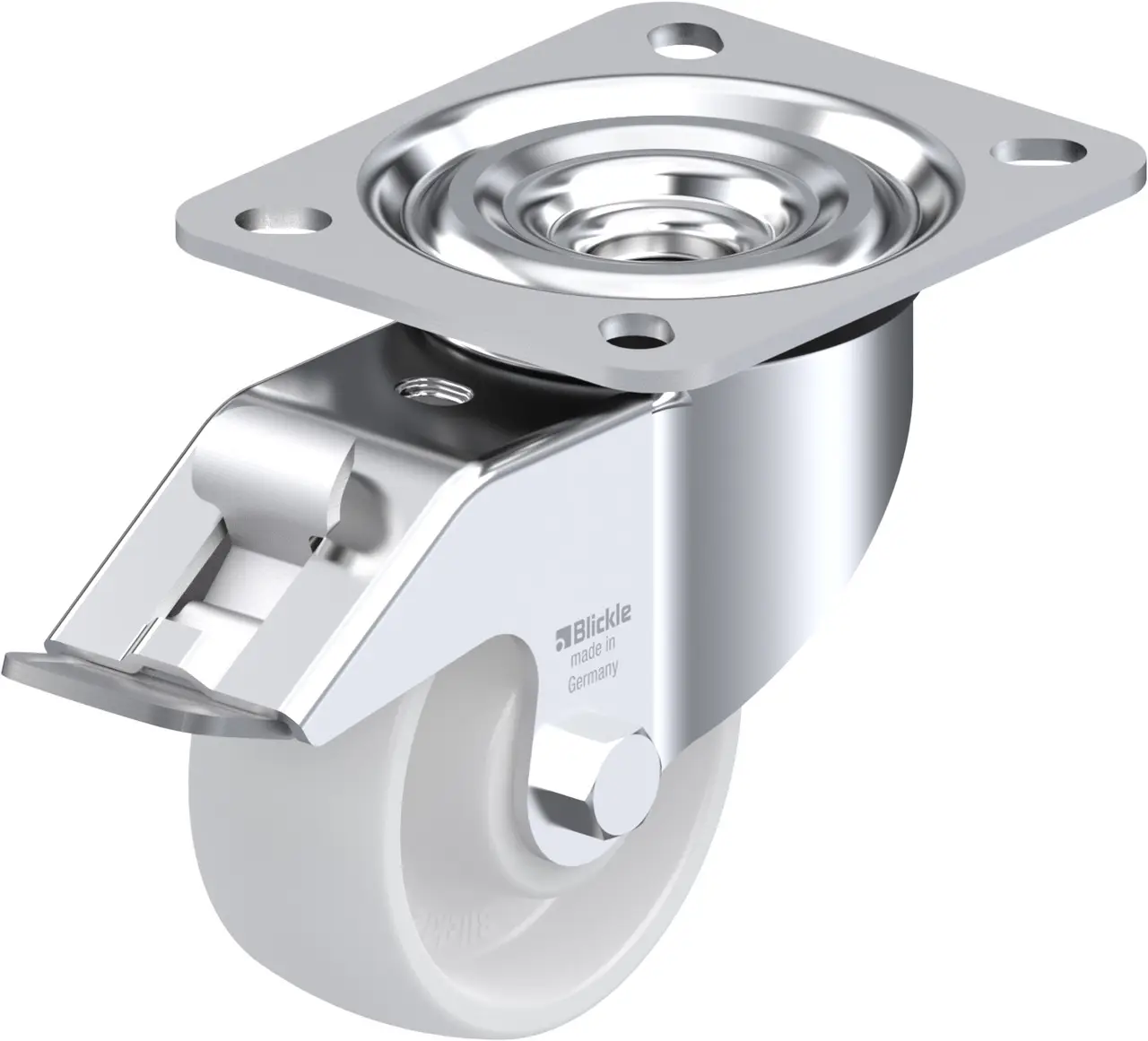 Blickle 295626 L-PO 75R-FI Otočné kolečko s brzdou Ø kola: 75 mm nosnost (max.): 200 kg 1 ks Blickle 295626 L-PO 75R-FI Otočné kolečko s brzdou Ø kola: 75 mm nosnost (max.): 200 kg 1 ks
