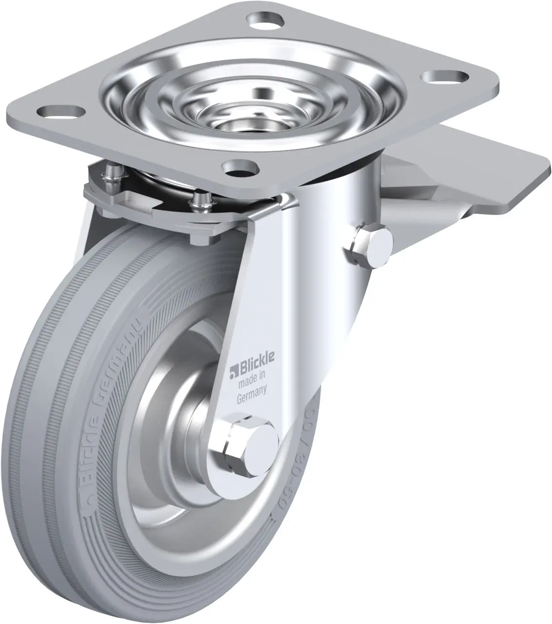 Blickle 53454 L-V 100R-ST-SG Otočné kolečko s brzdou Ø kola: 100 mm nosnost (max.): 70 kg 1 ks Blickle 53454 L-V 100R-ST-SG Otočné kolečko s brzdou Ø kola: 100 mm nosnost (max.): 70 kg 1 ks