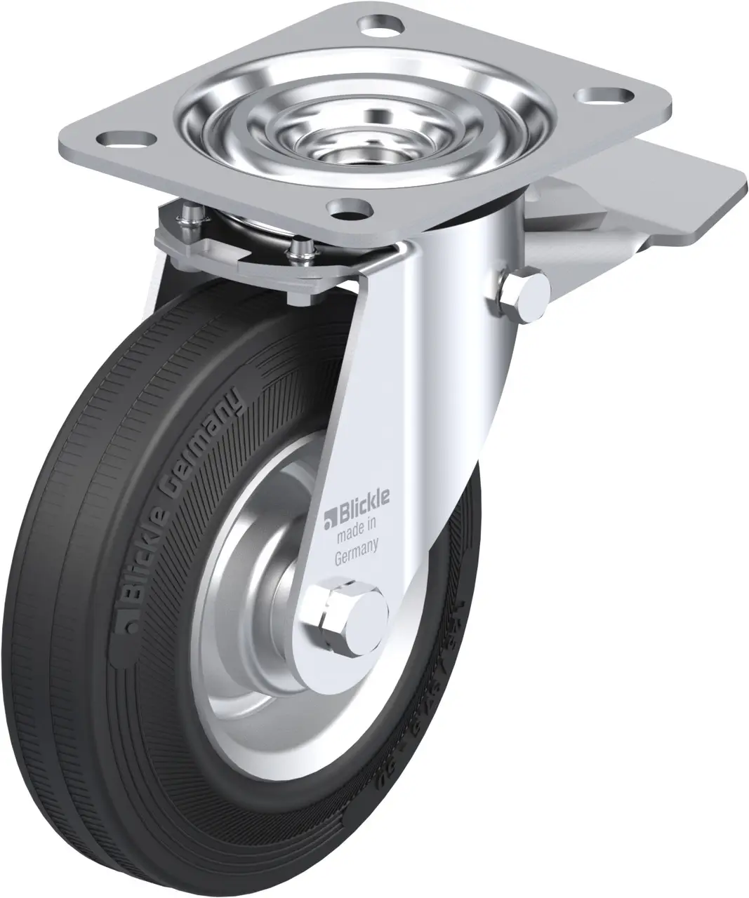 Blickle 36012 L-V 125R-ST Otočné kolečko s brzdou Ø kola: 125 mm nosnost (max.): 100 kg 1 ks Blickle 36012 L-V 125R-ST Otočné kolečko s brzdou Ø kola: 125 mm nosnost (max.): 100 kg 1 ks