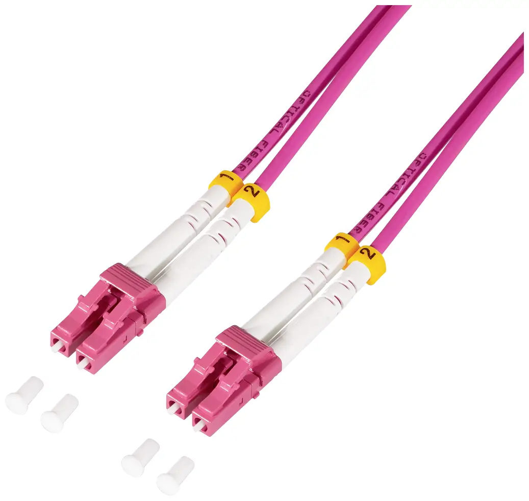 LogiLink FC4LC02 optické vlákno optické vlákno kabel 2.00 m fialová [1x LC/UPC zástrčka - 1x LC/UPC zástrčka] 50/125 µ Multimode OM4