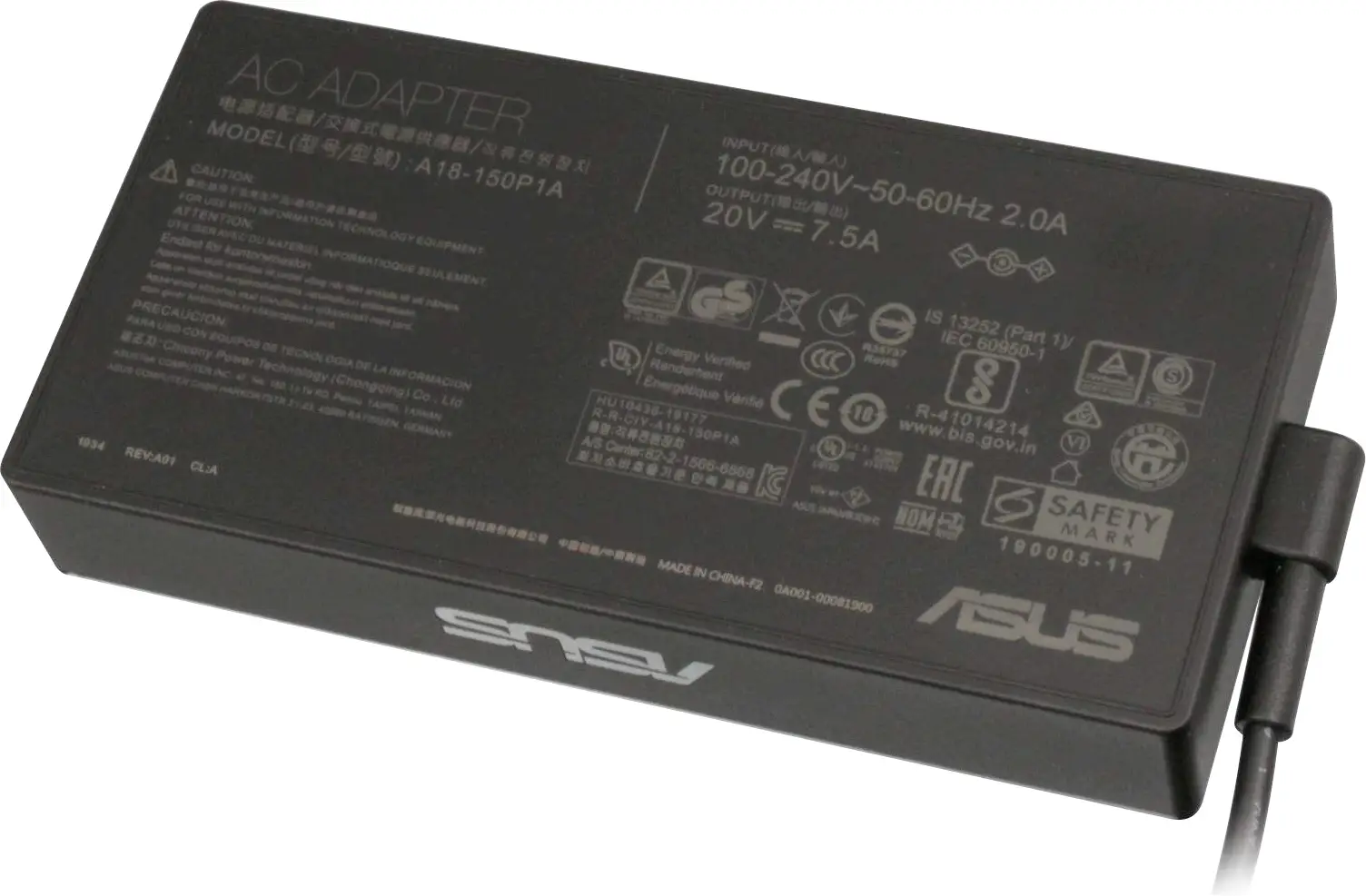 Asus 0A001-00081900, 0A001-00081700, 0A001-00080600 napájecí adaptér k notebooku 150 W 7.5 A