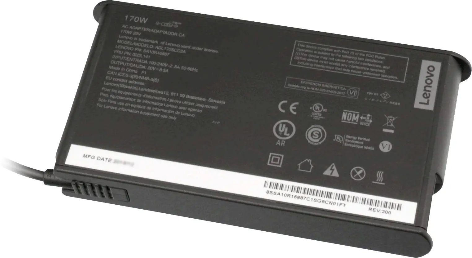 Lenovo 02DL141, 02DL140 napájecí adaptér k notebooku 170 W 8.5 A
