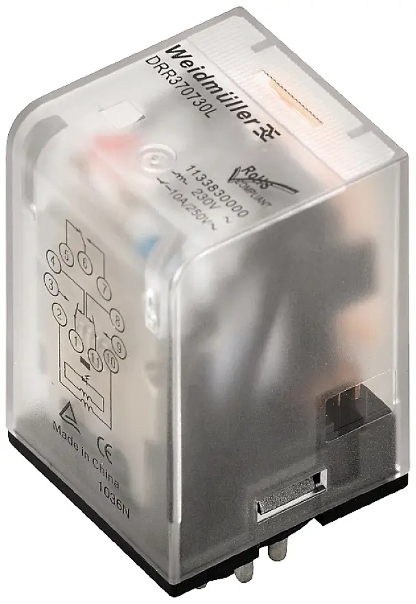 Weidmüller DRR373012L, 2765060000 zátěžové relé, monostabilní, 1 cívka, 250 V/AC, 10 A, 10 ks Weidmüller DRR373012L, 2765060000 zátěžové relé, monostabilní, 1 cívka, 250 V/AC, 10 A, 10 ks