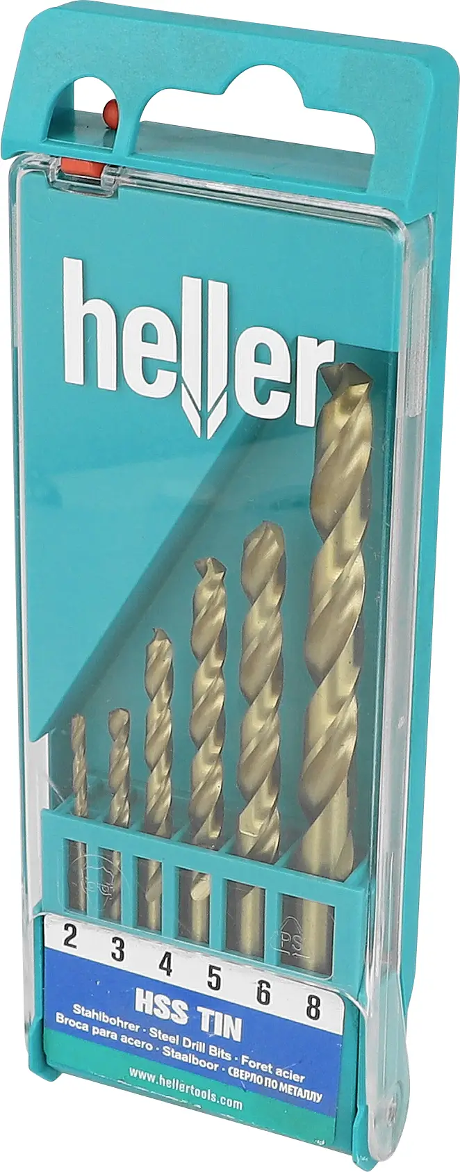 Heller 29350 1 HSS TiN sada spirálových vrtáku do kovu 6dílná Potaženo titanem DIN 338 6 ks Heller 29350 1 HSS TiN sada spirálových vrtáku do kovu 6dílná Potaženo titanem DIN 338 6 ks