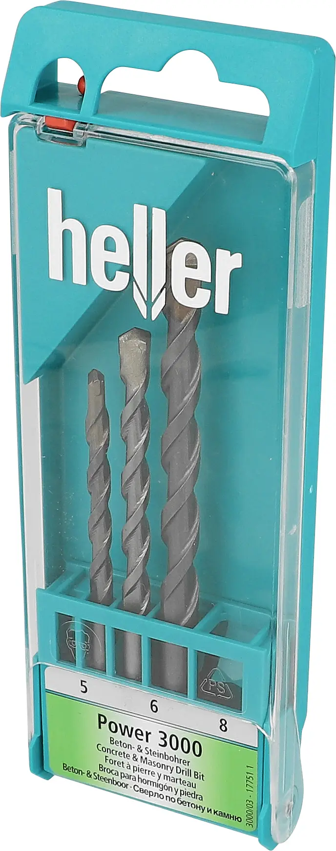Heller 17751 tvrdý kov sada příklepových vrtáků 5 mm, 6 mm, 8 mm SDS plus 3 ks Heller 17751 tvrdý kov sada příklepových vrtáků 5 mm, 6 mm, 8 mm SDS plus 3 ks