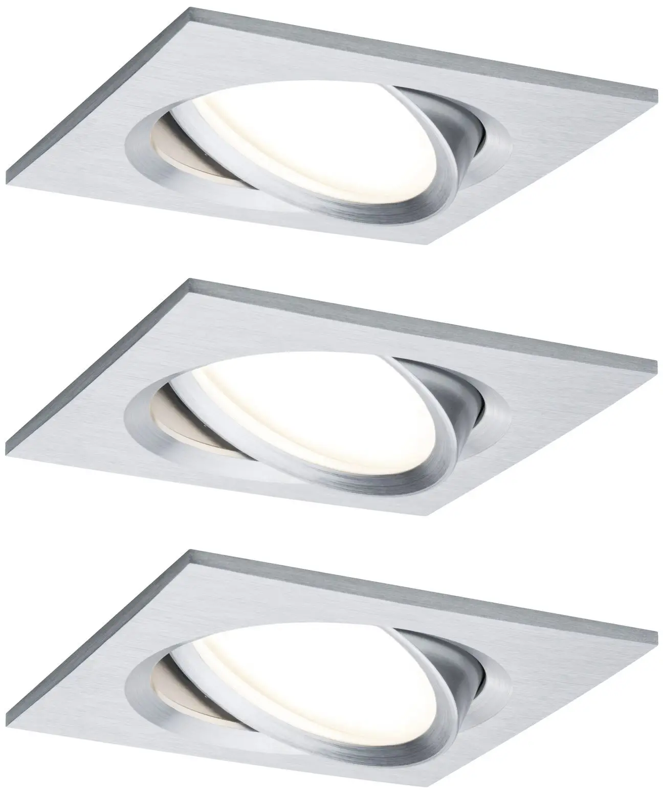 Paulmann 93680 LED vestavné svítidlo, 18 W, Hliník (soustružený), sada 3 ks Paulmann 93680 LED vestavné svítidlo, 18 W, Hliník (soustružený), sada 3 ks