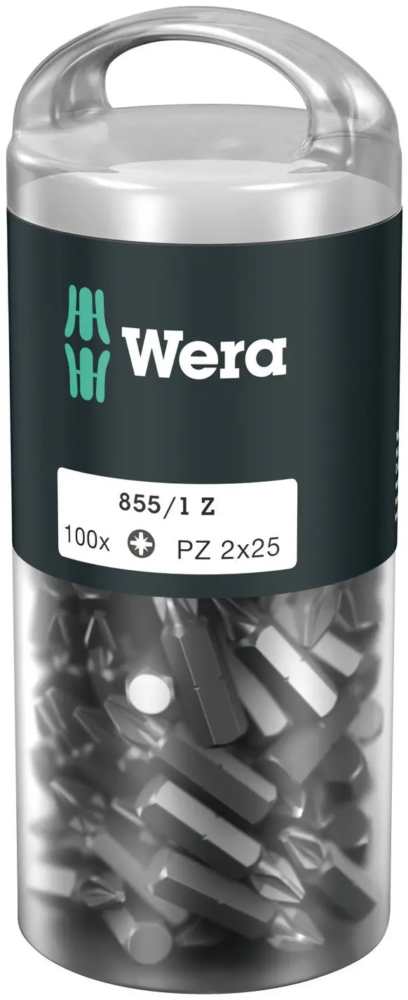 Wera 05072444001 855/1 Z DIY 100 SiS křížový bit Pohon (šroubovák): 1/4 (6,3 mm) Typ zakončení: křížový PZ PZ 2 25 mm Wera 05072444001 855/1 Z DIY 100 SiS křížový bit Pohon (šroubovák): 1/4 (6,3 mm) Typ zakončení: křížový PZ PZ 2 25 mm