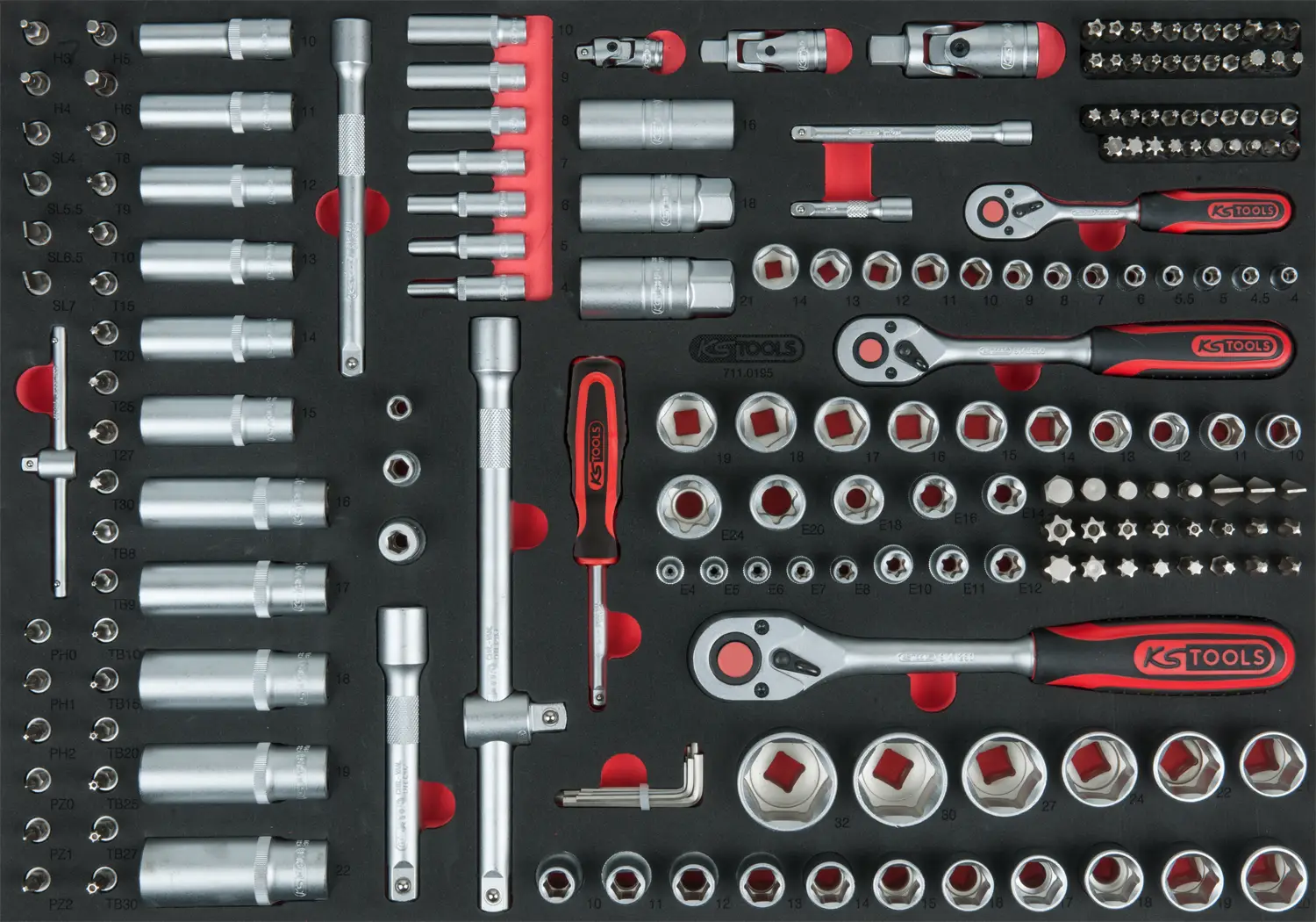KS Tools sada nástrčných klíčů, palcový , 1/2, 711.0195 KS Tools sada nástrčných klíčů, palcový , 1/2, 711.0195
