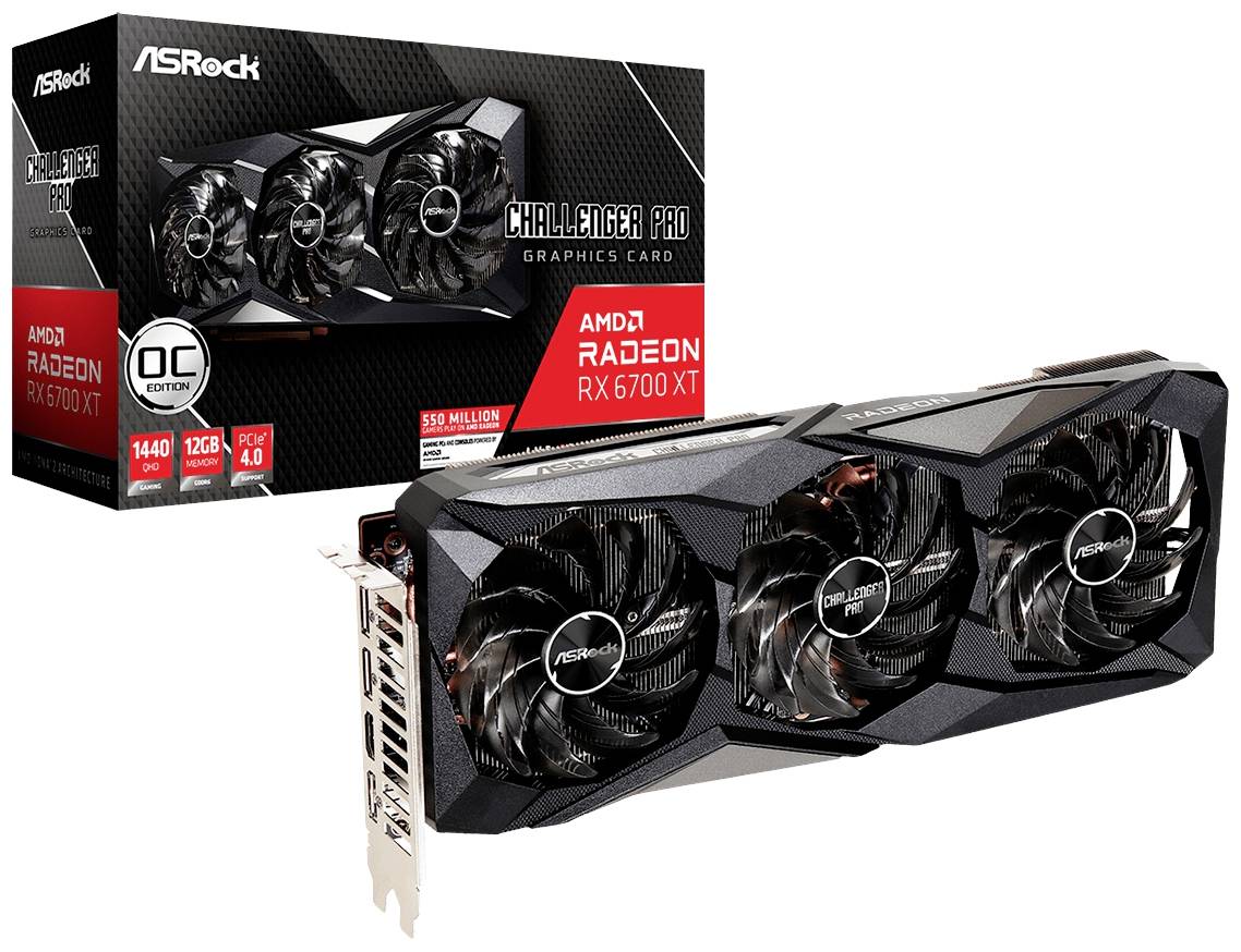 ASRock grafická karta AMD Radeon RX 6700 XT Challenger Pro 12 GB