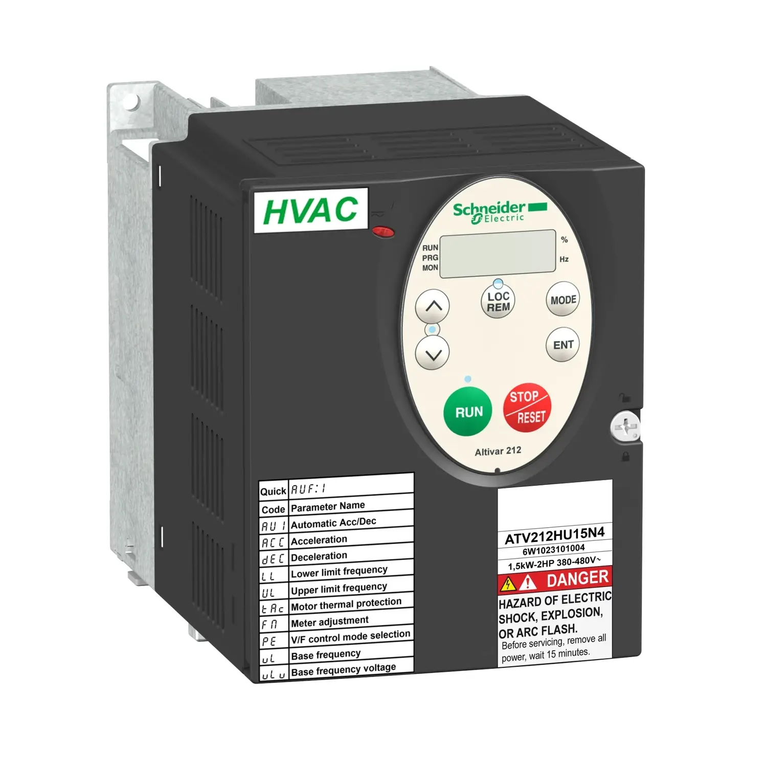 Schneider Electric frekvenční měnič ATV212HU22N4 2.2 kW 3fázový Schneider Electric frekvenční měnič ATV212HU22N4 2.2 kW 3fázový