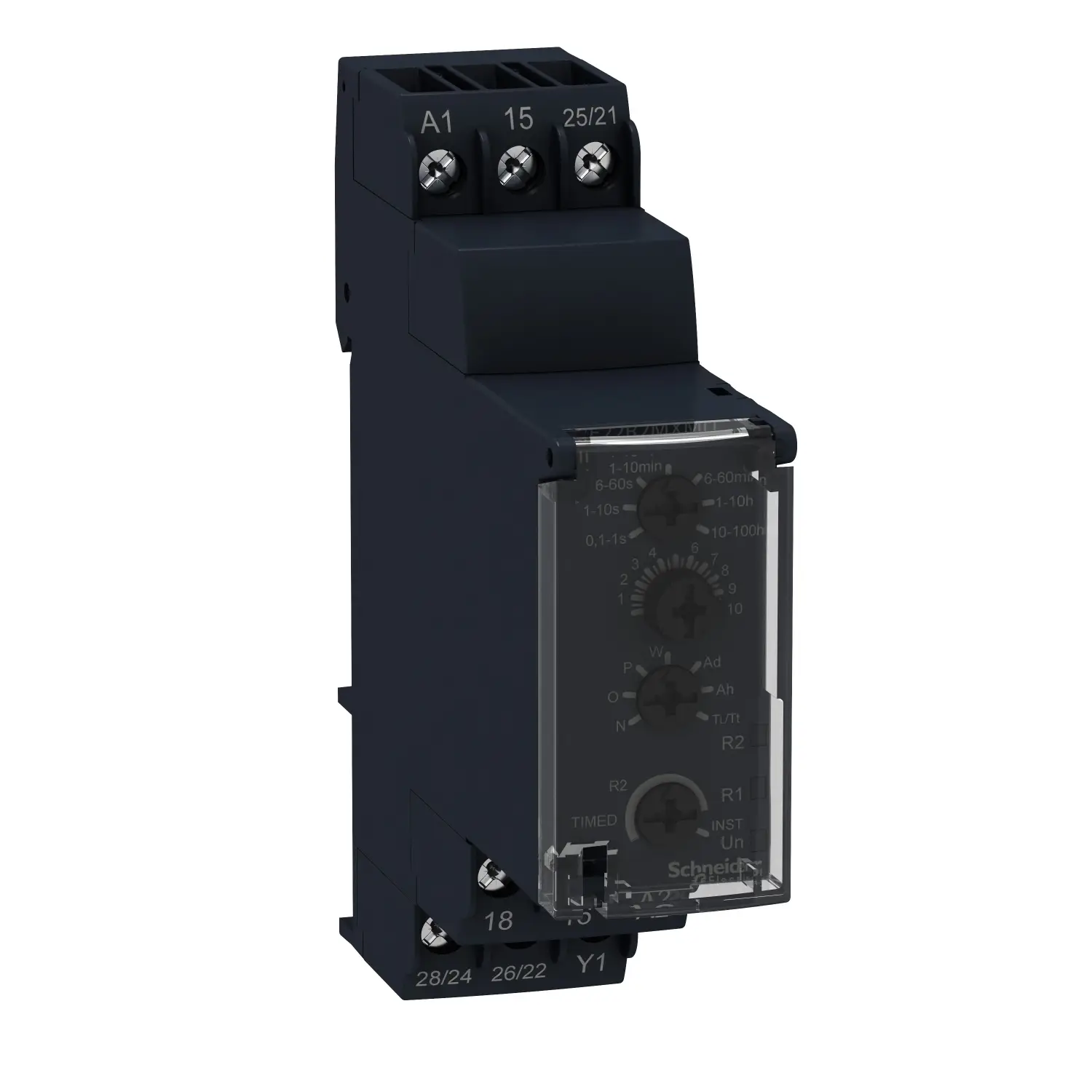 Schneider Electric RE22R2MMW RE22R2MMW multifunkční časový spínač, 0.1 s - 100 h, 1 ks Schneider Electric RE22R2MMW RE22R2MMW multifunkční časový spínač, 0.1 s - 100 h, 1 ks
