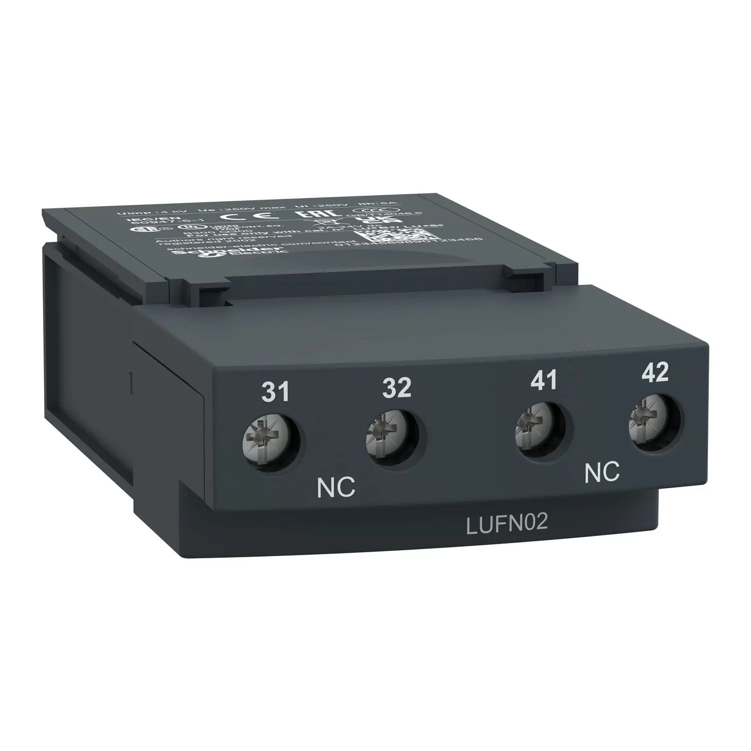 Schneider Electric LUFN02 pomocný spínač 2 rozpínací kontakty 1 ks