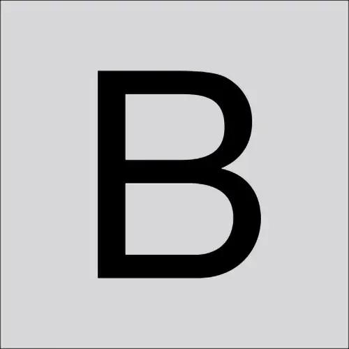 RZB 99222.013.B Písmeno „B“, velké, 100 mm 1 ks