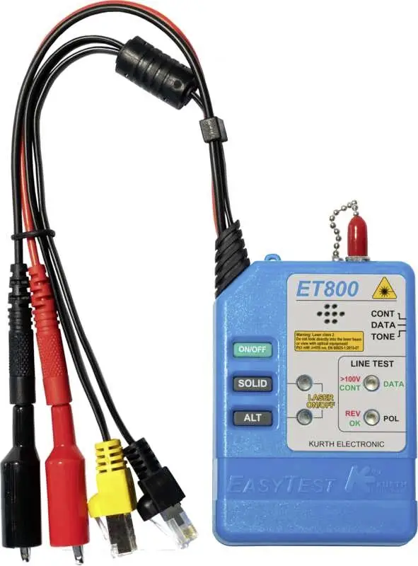 Kurth Electronic Easytest 800 detektor kabelů detekce nepřerušeného kabelu, identifikace , sledování kabelů, přerušení Kurth Electronic Easytest 800 detektor kabelů detekce nepřerušeného kabelu, identifikace , sledování kabelů, přerušení