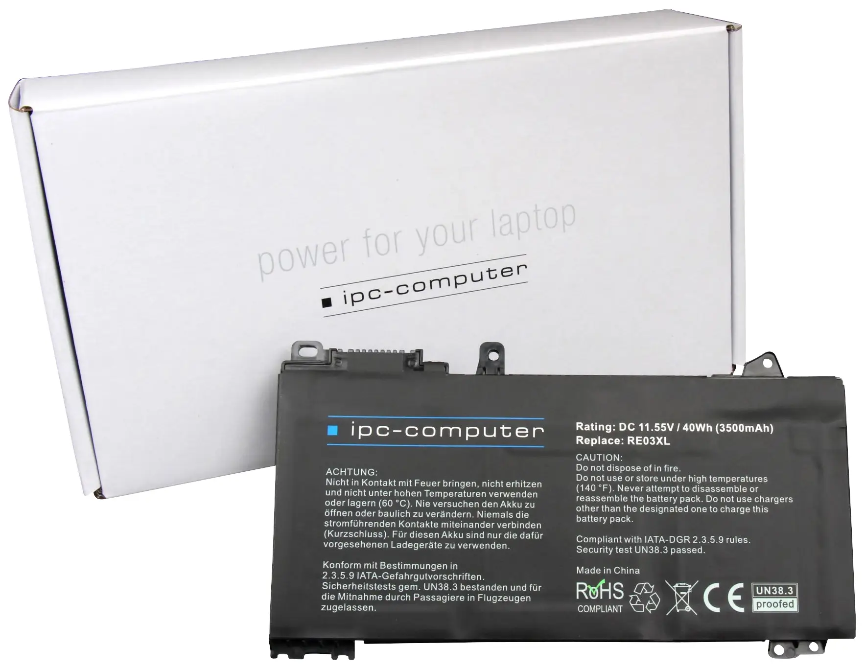 ipc-computer akumulátor do notebooku RE03 REPLACE 11.55 V 3500 mAh HP