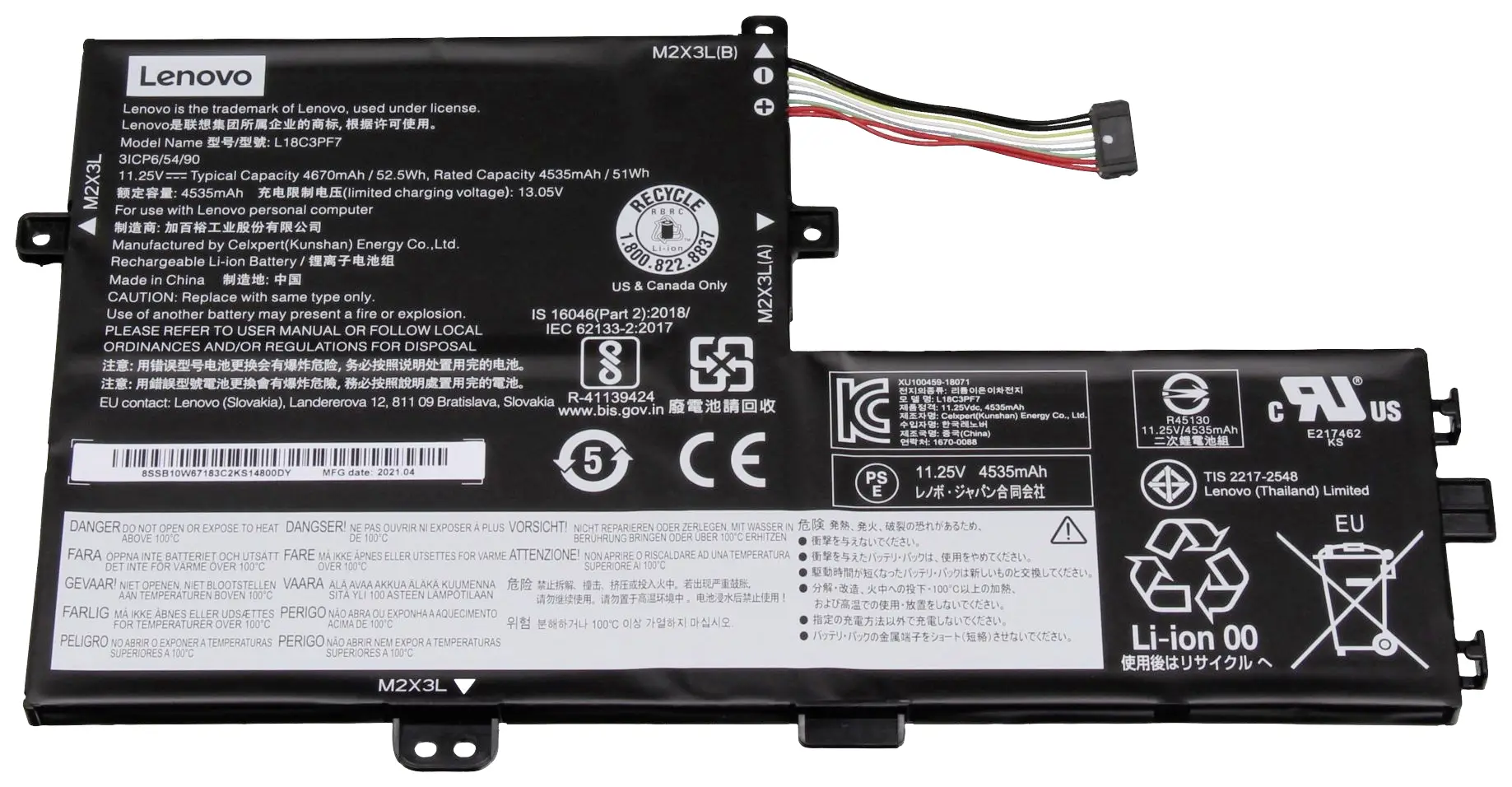 Lenovo akumulátor do notebooku 5B10T09097 11.25 V 4670 mAh Lenovo