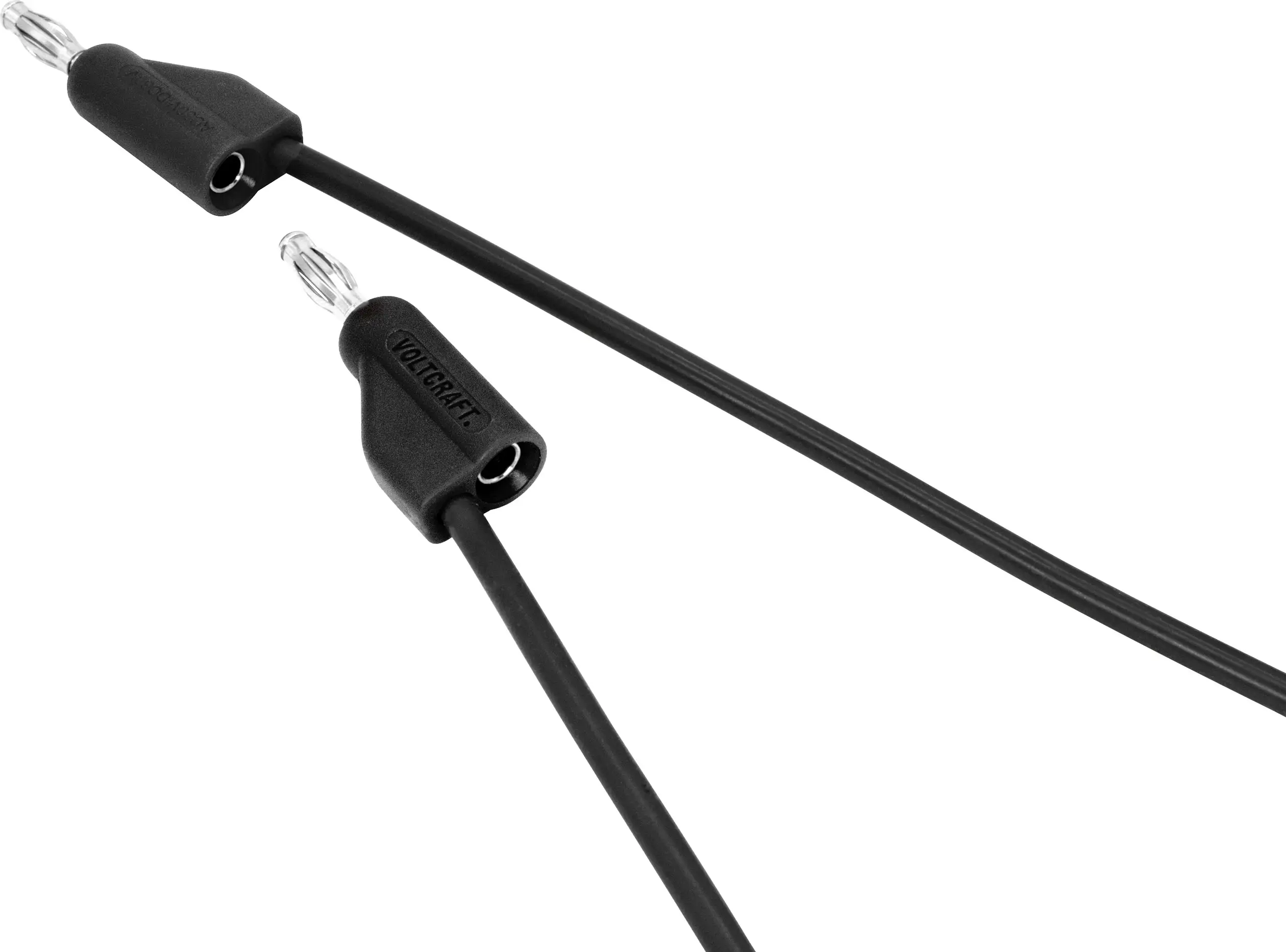 měřicí kabel VOLTCRAFT MSB-100 sw 1m VC-15443090, [zástrčka 4 mm - zástrčka 4 mm], 1 m, černá