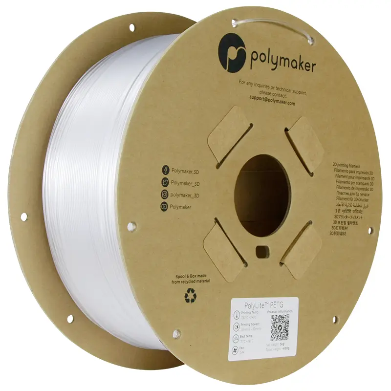 Polymaker PB01044 vlákno pro 3D tiskárny PETG plast Žáruvzdorné, Vysoká pevnost v tahu 1.75 mm 3000 g čirá PolyLite™ 1 ks Polymaker PB01044 vlákno pro 3D tiskárny PETG plast Žáruvzdorné, Vysoká pevnost v tahu 1.75 mm 3000 g čirá PolyLite™ 1 ks