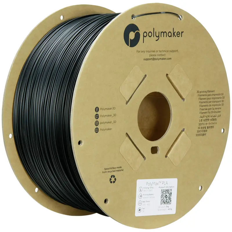 Polymaker PA06024 vlákno pro 3D tiskárny PLA plast, tvrdé PLA Nárazuvzdorný 1.75 mm 3000 g černá PolyMax™ 1 ks Polymaker PA06024 vlákno pro 3D tiskárny PLA plast, tvrdé PLA Nárazuvzdorný 1.75 mm 3000 g černá PolyMax™ 1 ks